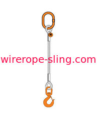 Les brides principales ovales de câble métallique avec des crochets 1 jambe 1300 livres VEULENT pour les accrocs communs