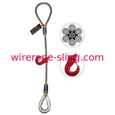 La bride simple de foulard de câble métallique de jambe, étiquette de charge en métal de bride de fil d'acier 2200 livres VA LE FAIRE