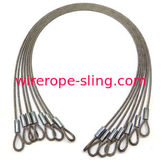 Les brides de câble métallique de l'acier inoxydable 7x19 yeux échouent noyau 1-3/8 des » 45" longueur