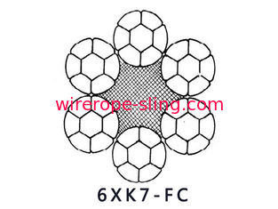 Résistance de fatigue de corde de fil d'acier de 6XK7+FC 6TX7+FC bonne et résistance d'extrusion