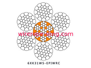 Corde compacte 6 X K31WS - de fil d'acier noyau amorti par EPIWRC avec le noyau en plastique d'acier d'injection