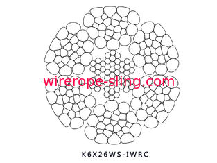 Corde étampée de fil d'acier contact linéaire de K6 X de 26WS IWRC traitant pour l'opération de Workover