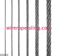 Normal électrique de la corde 6x19 FC de fil d'acier de grue galvanisé/UnGalvanized