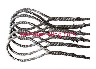 Bride de corde de fil d&#39;acier de 5mm - de 52mm avec la surface galvanisée / non galvanisée