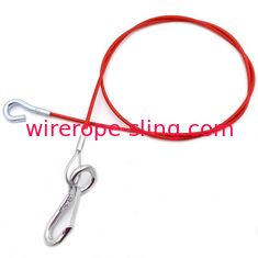 Brides industrielles de câble métallique avec des crochets, élingues de levage de fil de diamètre de 1.5mm