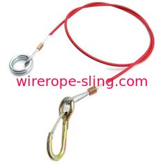 Le PVC rouge a enduit la longueur adaptée aux besoins du client par bride de câble métallique du crochet/du joint circulaire instantanés