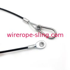 accessoires inoxydables enduits d'élingues de levage de câble de plastique noir de 4.0mm avec Screwgate