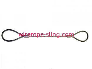 La bride simple 6x25 IWRC de câble métallique de jambe de pouce de 1/2 oeil de 3 po. de longueur pour observer la boucle flamande finit