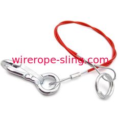 PVC enduisant le crochet et l'anneau en acier de levage d'Assemblied de bride de câble de fil inoxydable