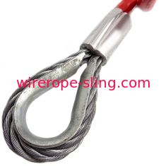 La sécurité durable de bride de corde de fil d'acier a pressé le câble métallique de levage de voiture de grue de remorquage de câble