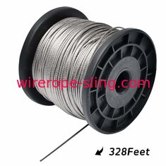 1/16 câble métallique de l'acier inoxydable 7x7 de 328FT
