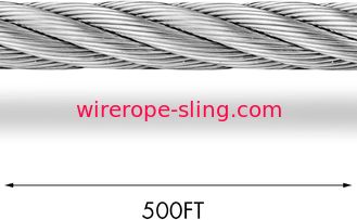câble métallique de clôture d'acier inoxydable des avions 1x19 de Decking de 500Ft