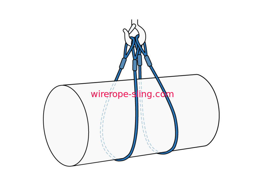 Double bride de câble métallique de berceau pour les chaudières de levage, applications de cas