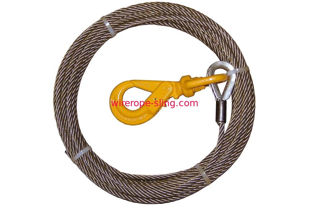 Treuil en acier de câble métallique de noyau, individu en acier de câble de treuil fermant à clef des crochets de pivot