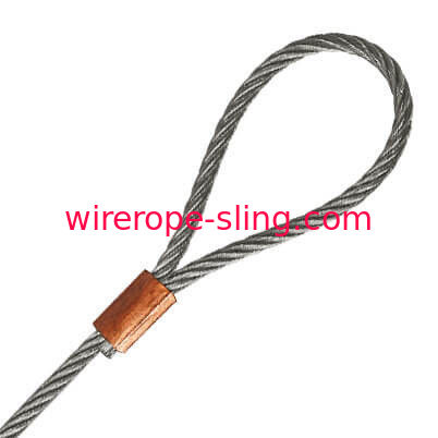 Câbles équipés de câble galvanisés, bride de câble métallique avec l'acier inoxydable de catégorie molle de l'oeil 316