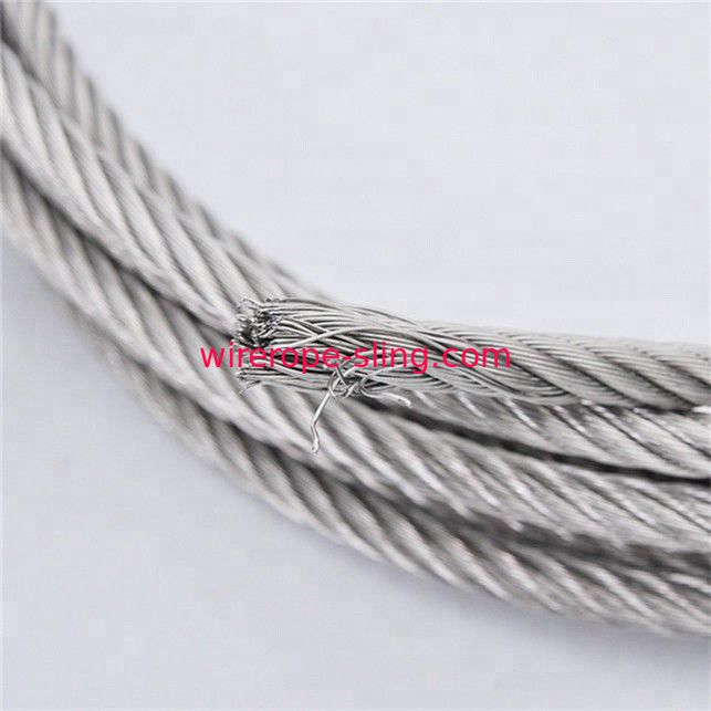 Câble en acier inoxydable hautement flexible en acier inoxydable, qualité marine, 7 x 19