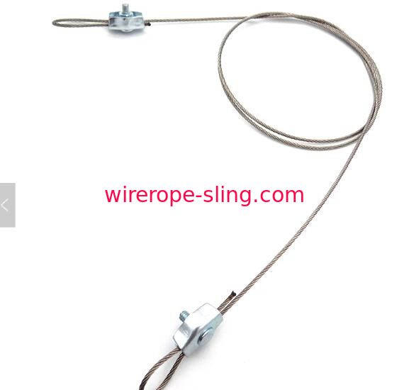 Diamètre 1.5mm de bride de corde de fil d&#39;acier d&#39;éclairage avec la construction de la bride de vis 7 x 7