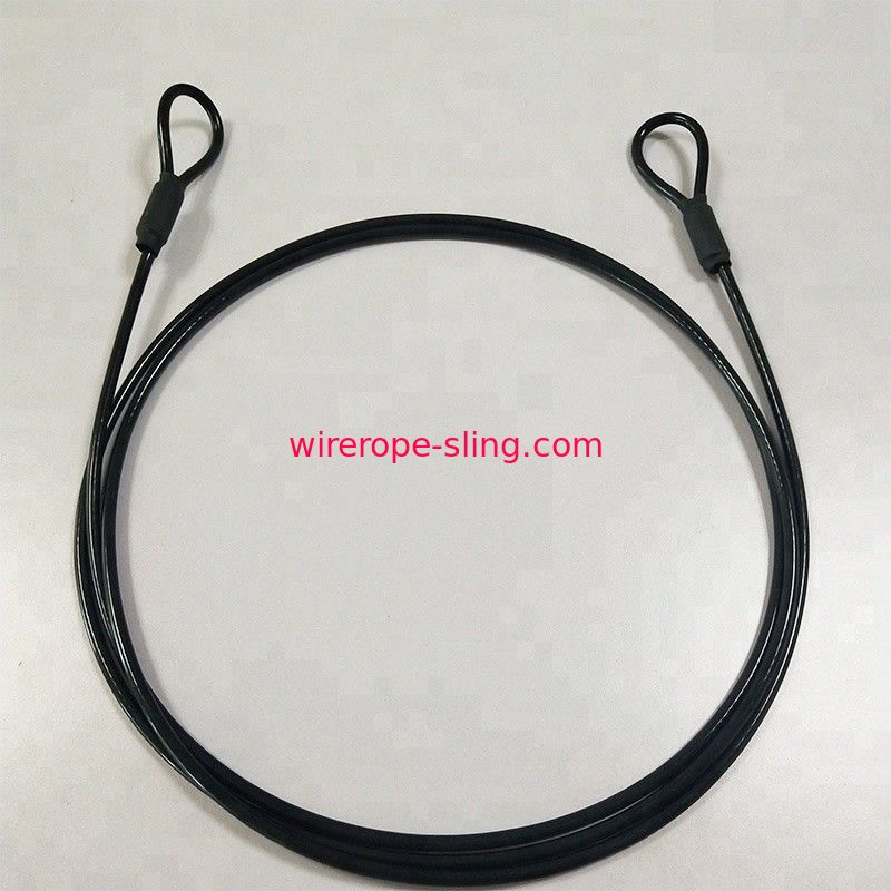 La bride enduite de câble métallique de PVC élingue 7 x 19 5mm flexible avec le tube rétrécissable