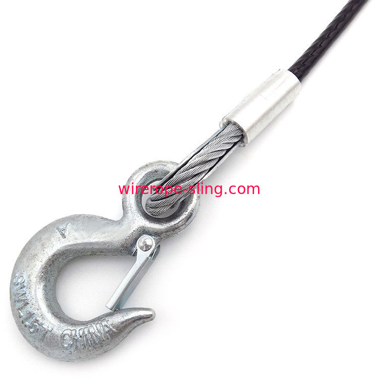 Élingue en câble métallique robuste de Ø9.5mm, câble en fil d&#39;acier galvanisé de 5 tonnes