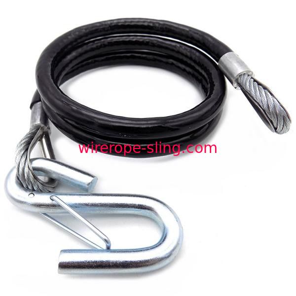 5 - norme de la longueur 4m Astm de bride de corde de fil d'acier de diamètre de 8mm pour la voiture d'entrave