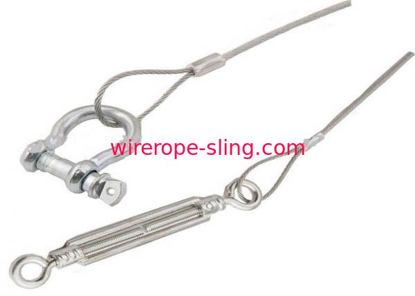 bride de câble métallique de diamètre de 3.0mm - de 11mm inoxydable avec Shackels/Turnbuckels