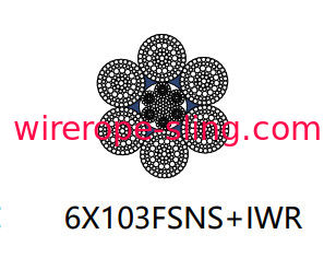 Contact linéaire multicouche 6 x 103 Fsns de câble d&#39;acier pour le foreur de Ratory