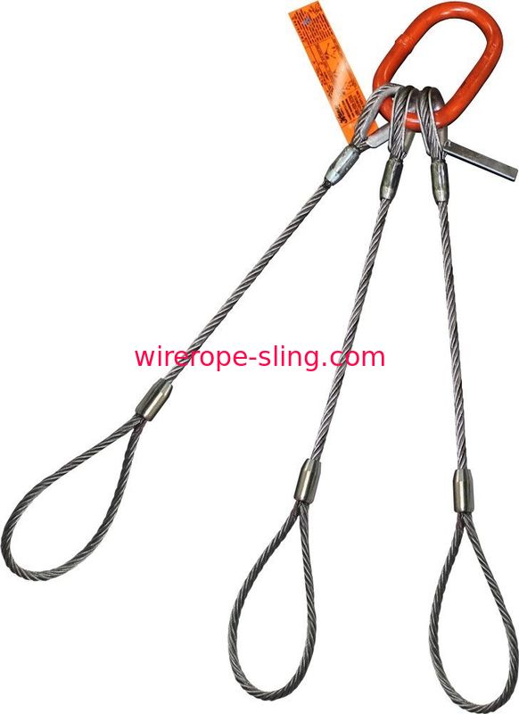 3- La boucle flamande de bride de câble métallique de jambe finit le maillon de jonction oblong de dés supérieurs résistants