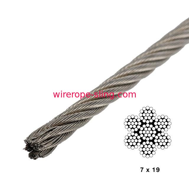 câble métallique d'acier inoxydable de 7X19 3mm pour l'architecture et le transport