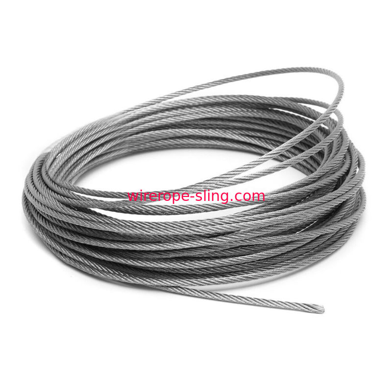 corde 7x37 de fil d'acier de 6mm solides solubles 304 pour des garnitures de grue/bicyclette/cuisine