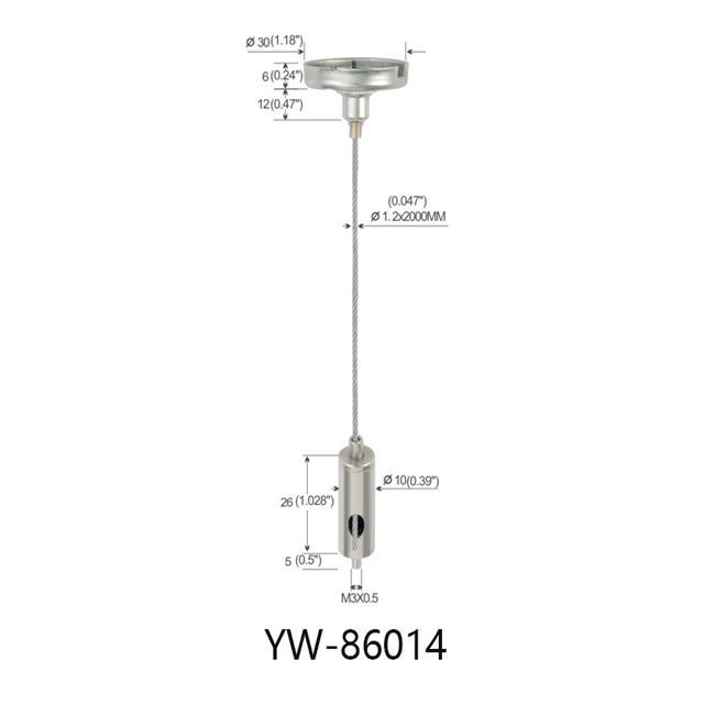Hardware Fittings Cable Hanging System With M4 Female Thread Customized YW86014 0