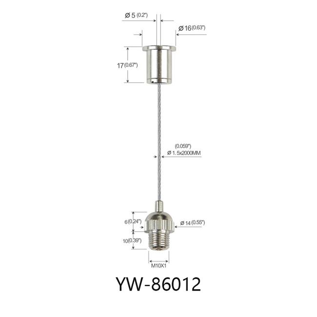 Soutien - gorgess Ceiling Cable Hanging System Light Suspension Kit With M10 Thread YW86012 0