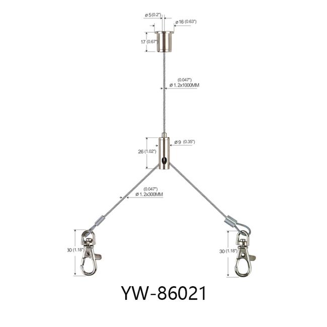 Y Type Nickel Plated Soutien - gorgess Art Cable Hanging And Picture Hanging System YW86021 0