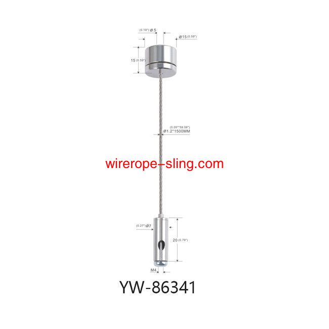Ensemble de suspension de la lampe de plafond en laiton nickel é avec dispositif de retenue réglable yw86340