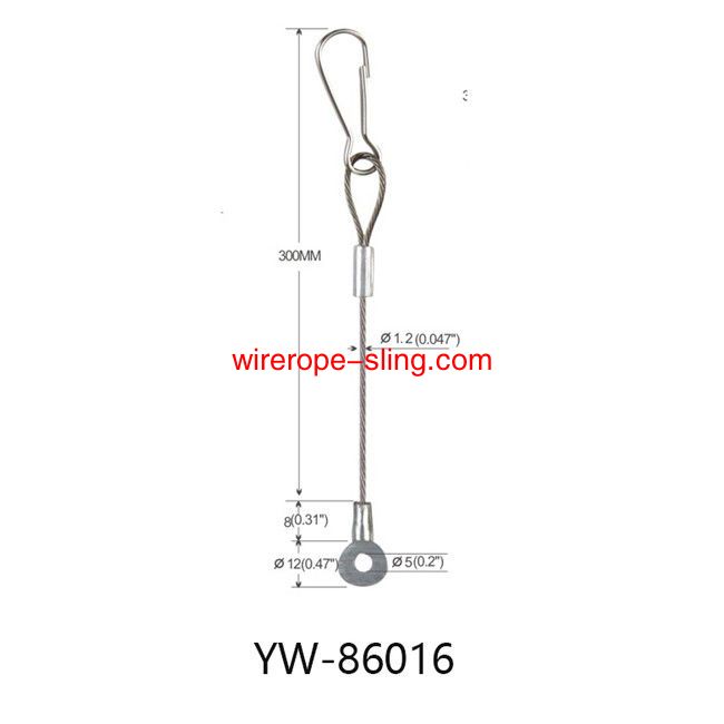 Yw86015 type hanger type M5 External threaded Steel Cable Suspension System Assembly