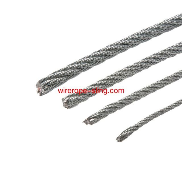 AISI 304 316 7x37 câbles en acier inoxydable câbles en acier haute tension pour rails à main