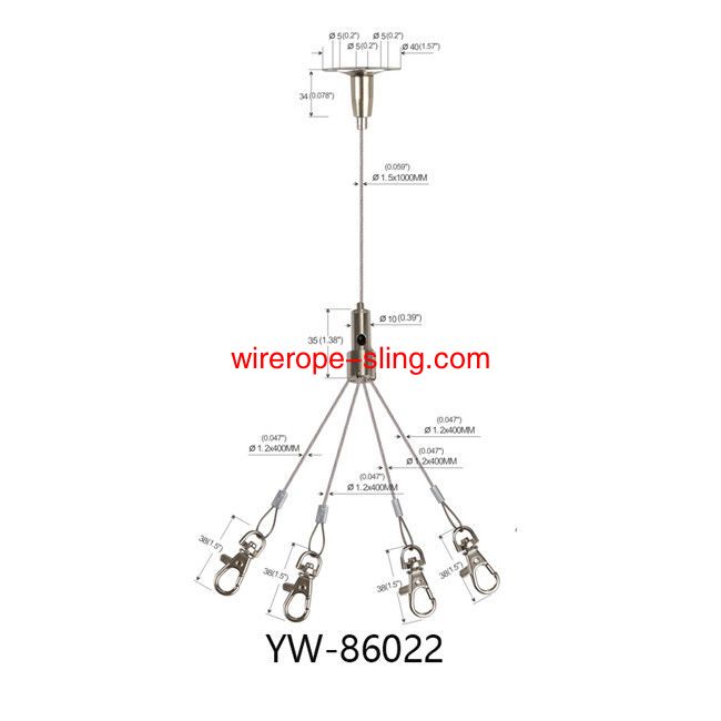 Système de suspension légère insonorisé en acier inoxydable yw86020
