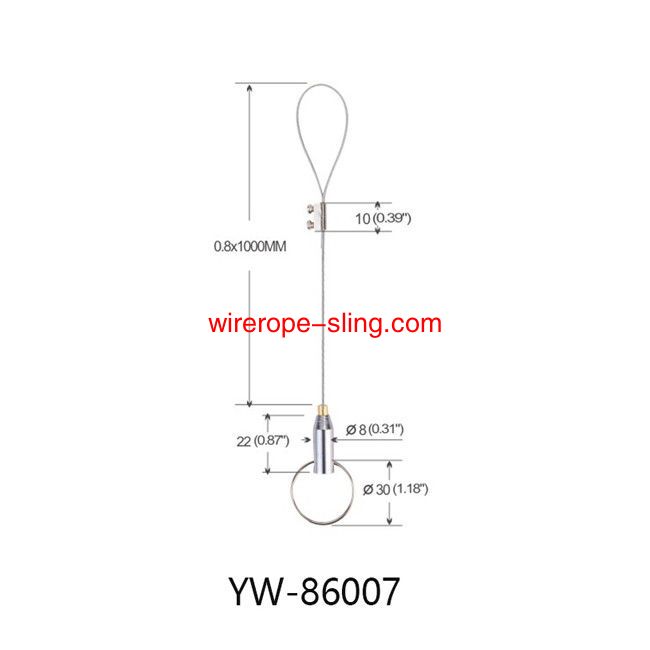 Kit de suspension de câble de 1,2mm en laiton nickel é yw86006