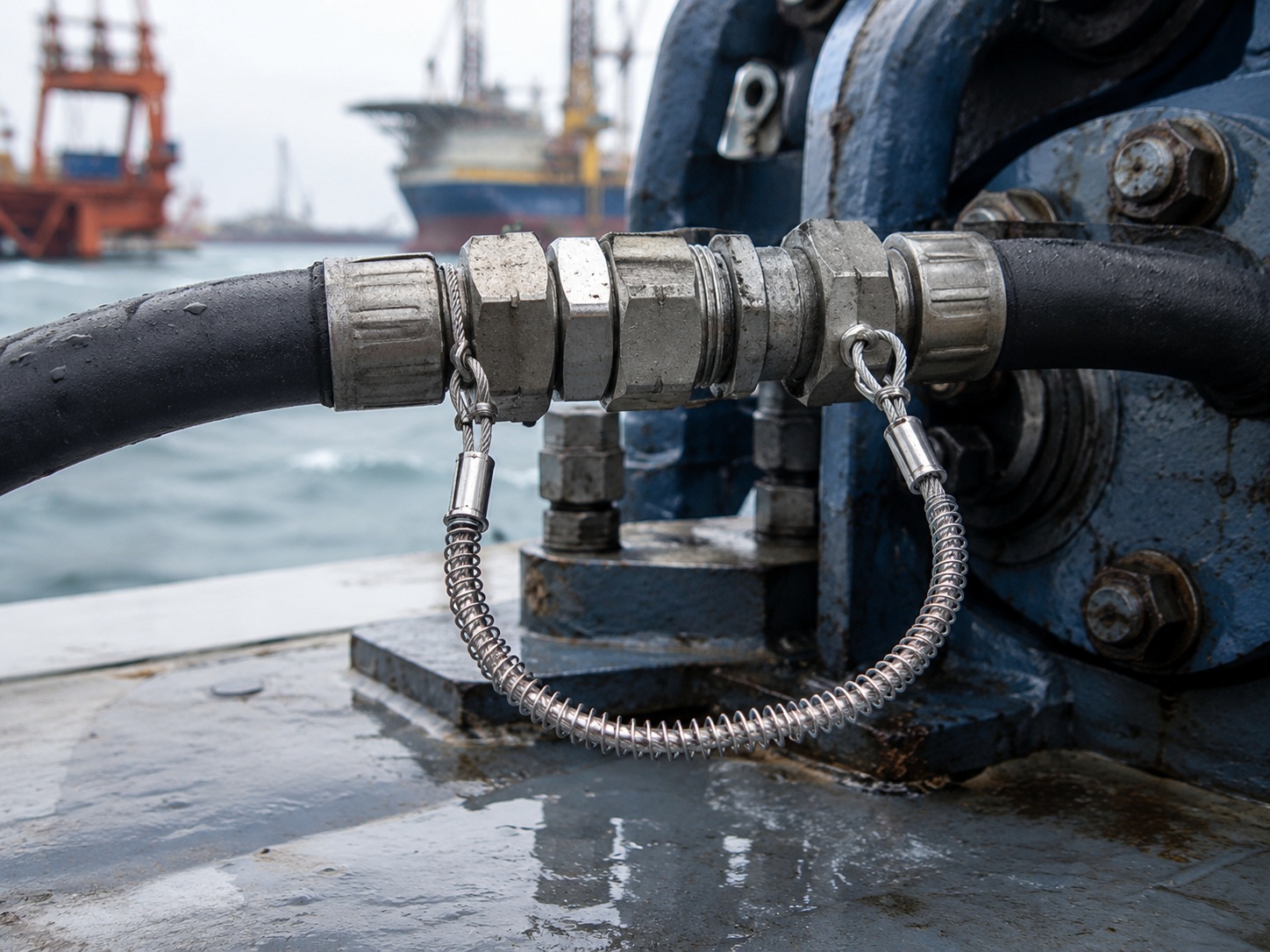 Marine câble de sécurité du tuyau hydraulique for shipyard and offshore maintenance