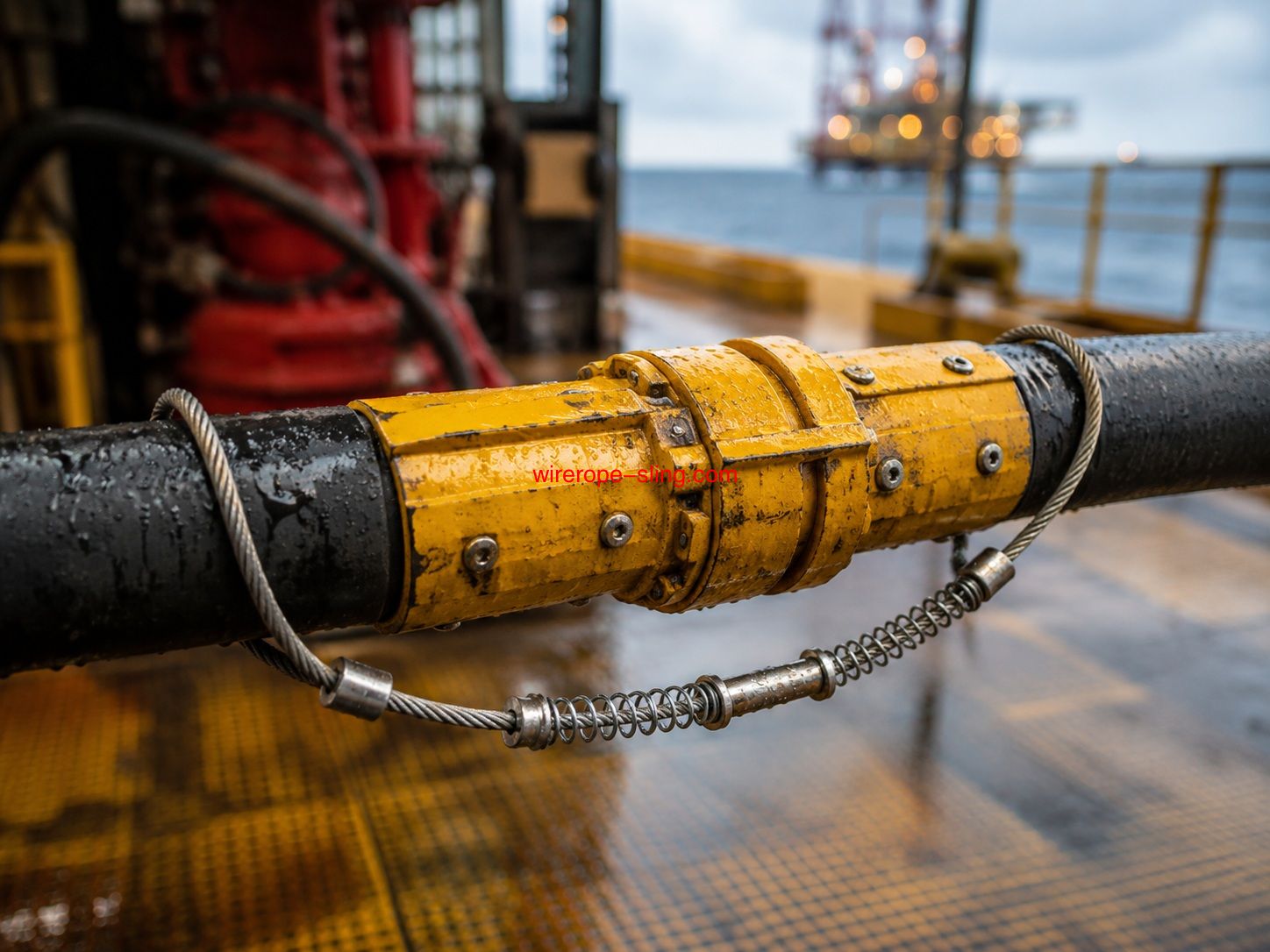 Câble de sécurité de tuyau de champ pétrolier personnalisé pour retenue de tuyau haute pression et protection contre le fouet du tuyau