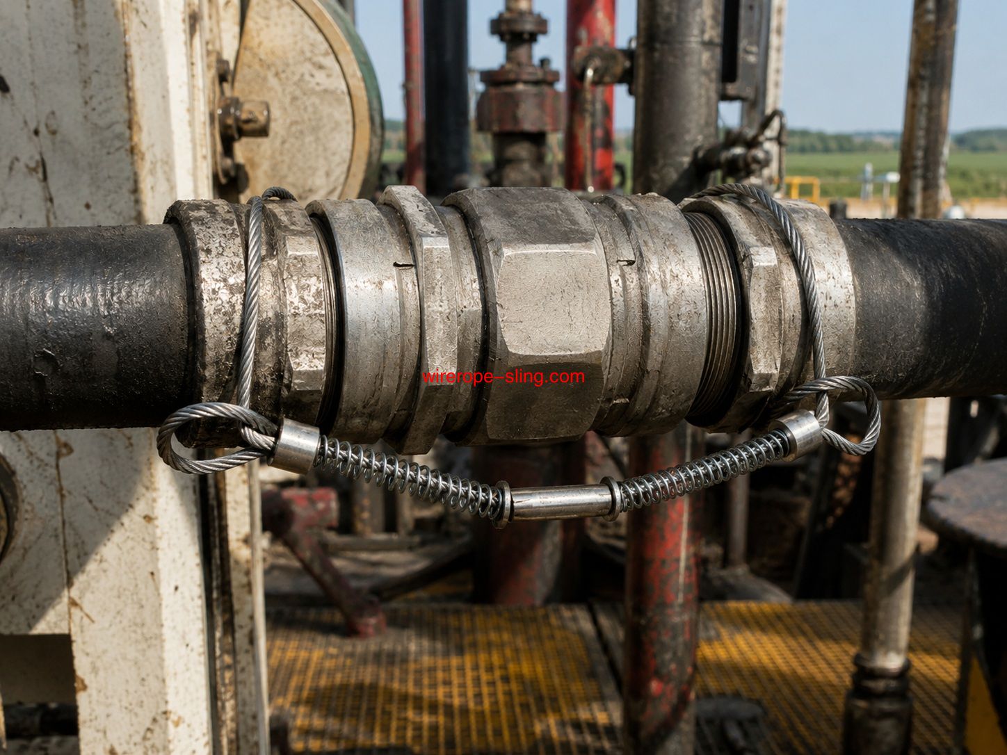 Câble de sécurité de tuyau de champ pétrolier personnalisé pour retenue de tuyau haute pression et protection contre le fouet du tuyau